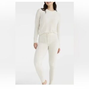 KNIX Cozzzy Cozy Track jogger Pant - Size Large- Sea Salt